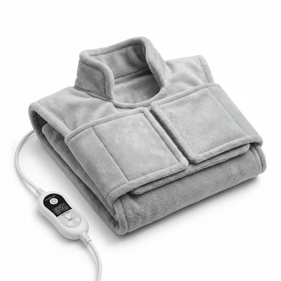 Neck and shoulder electric heating pad with controller